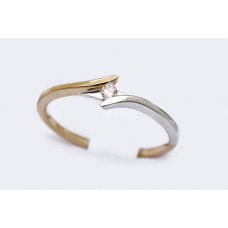 BICOLOR RING ''ROMA'' MET 0.05 CRT HSI BICOLOR RING ''ROMA'' MET 0.05 CRT HSI